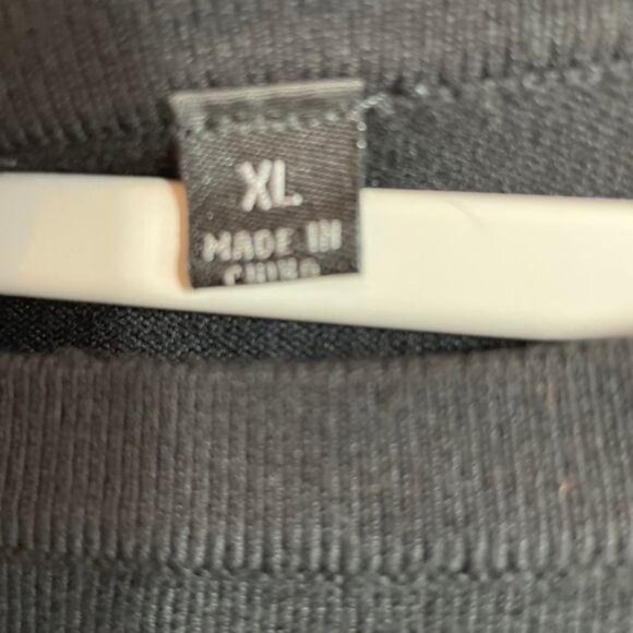 Venini‎ Sweater Womens XLarge Soft Black Gray Stripes Pullover Casual Workwear - Picture 5 of 8